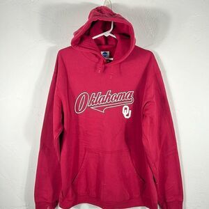 🔥🏈 Vintage OKLAHOMA‎ SOONERS NCAA Hoodie Pullover Sweatshirt Size Lg - GUC